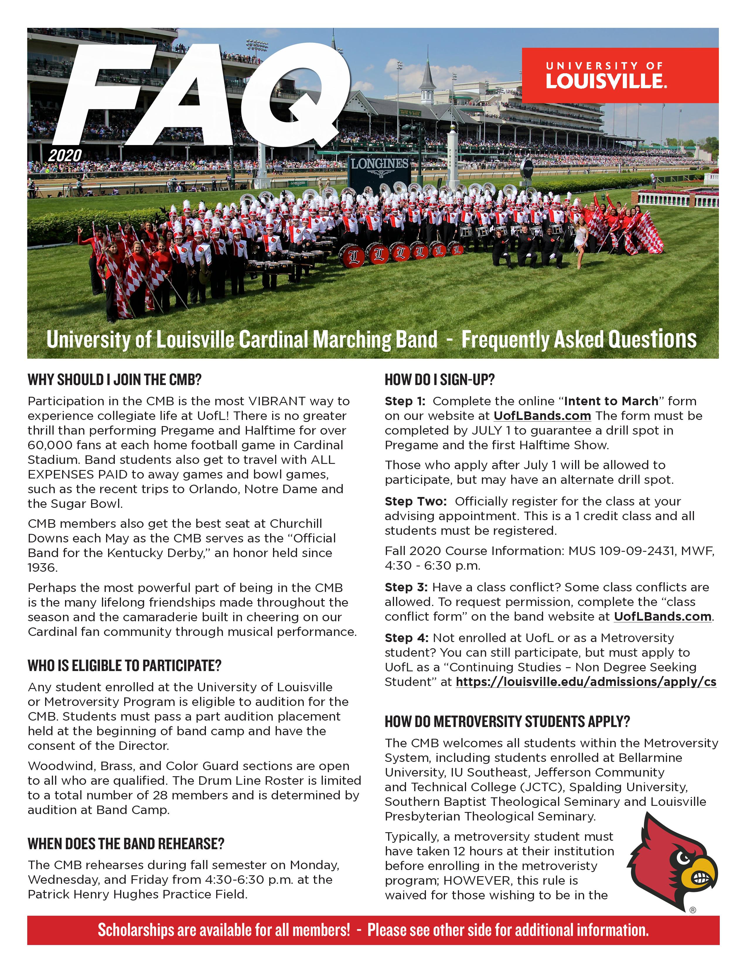 Marching Cards UofL Bands